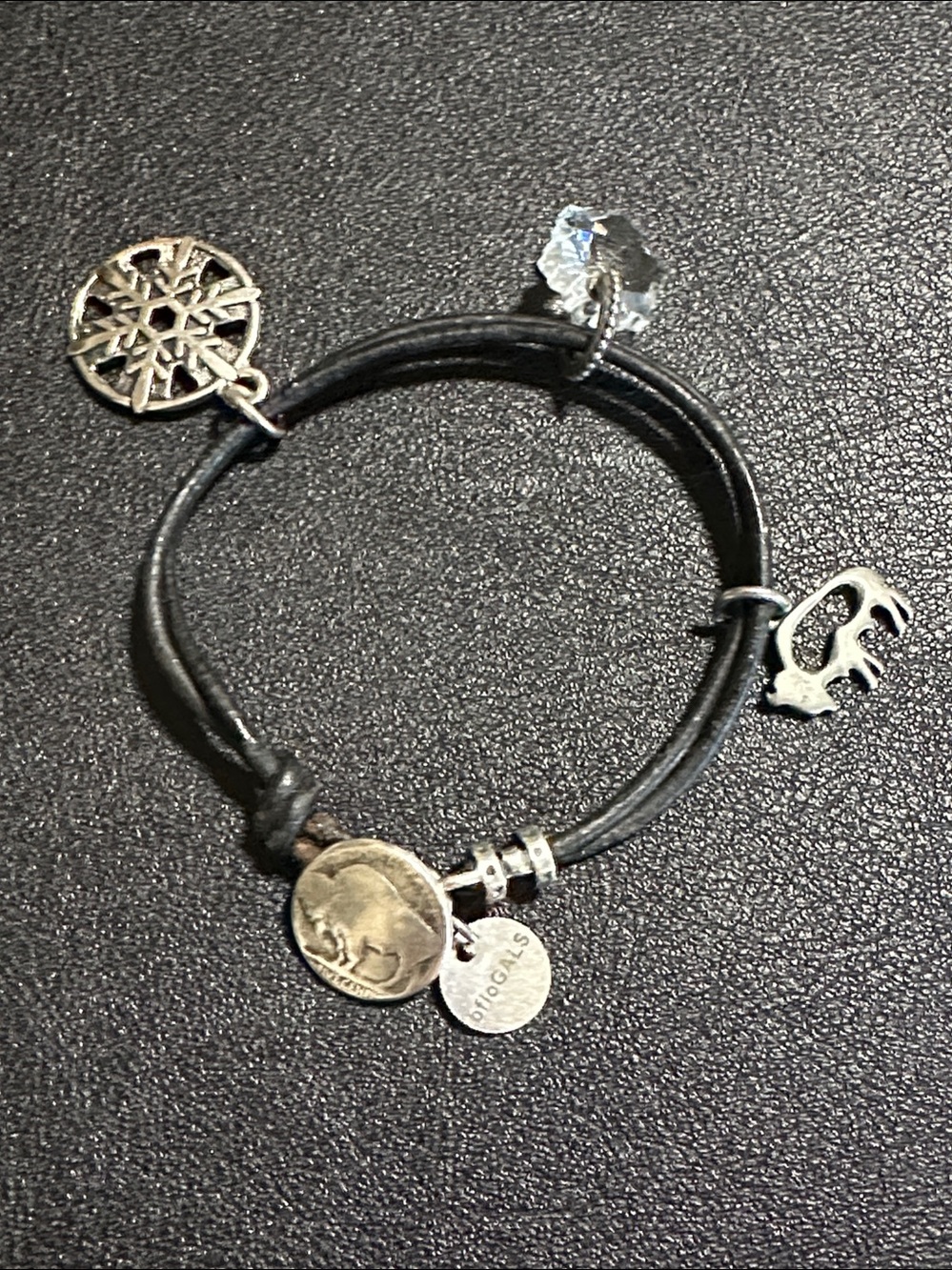 BfloGALS Winter Season Leather Nickel Bracelet